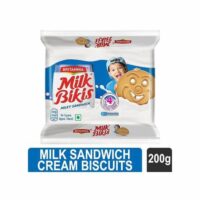 Britannia Milk Bikis Milk Cream Biscuits, 200g