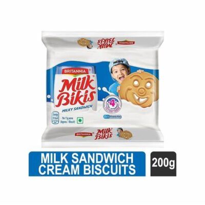 Britannia Milk Bikis Milk Cream Biscuits, 200g