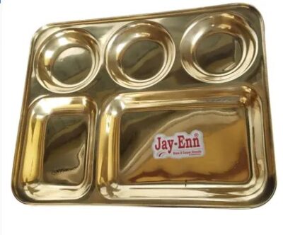 Brass Craft World Pure Brass Dinner plate/Try L-14inch, five place Dinner Set
