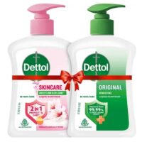 Dettol Liquid Soap Hand Wash Pump Dispenser (Combo Pack 1+1 FREE, 210 ml each)