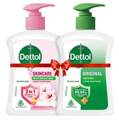 Dettol Liquid Soap Hand Wash Pump Dispenser (Combo Pack 1+1 FREE, 210 ml each)