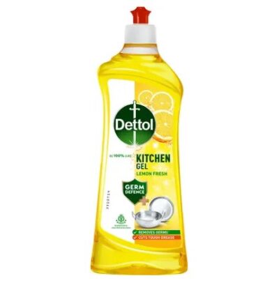 Dettol Kitchen Slab and Dishwash Liquid Dish Cleaning Gel (Lemon Fresh), 750 ml