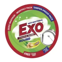 Exo Touch & Shine Round Dishwash Bar (Scrubber Worth Rs.10 FREE), 500g