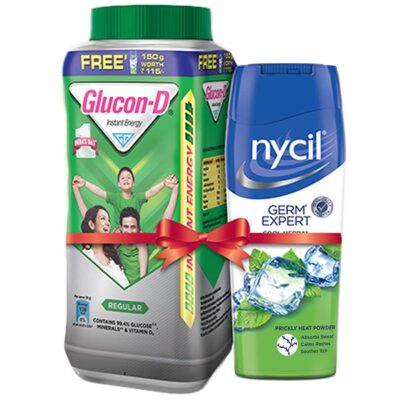 Glucon -D 1 Kg (FREE Nycil Germ Expert Powder 150g)
