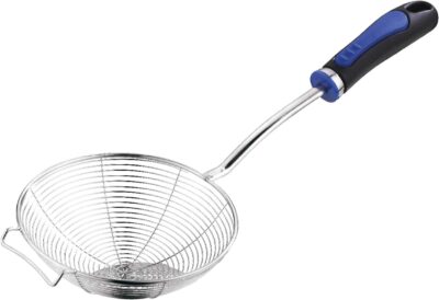 Stainless Steel Deep Fry Strainer With Plastic Handle