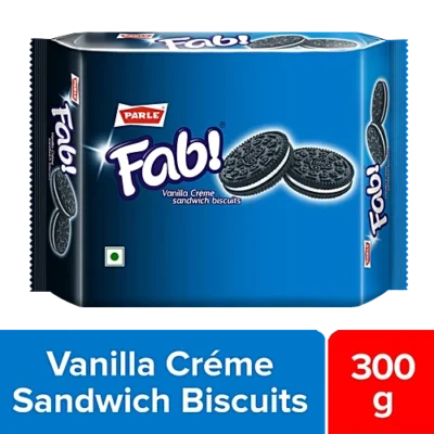 Parle Fab Vanilla Creme Sandwich Biscuits, 300g
