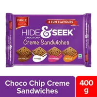 Parle Hide & Seek Choco Chip Creme Chocolate Sandwich Biscuits, 400g