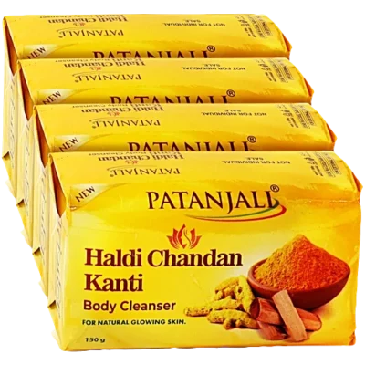 Patanjali Haldi Chandan Kanti Body Cleanser Soap (4x75g)