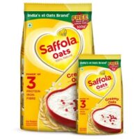Saffola Oats Natural Rolled Oats (1 kg + FREE 300g Pack)