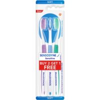 Sensodyne Sensitive with soft rounded bristles Soft Toothbrush  (Pack of 3)
