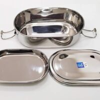 Lunch Box Stainless Steel (0.4 Liter, Silver)