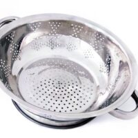 Stainless Steel Kitchen Colander for Straining, Steaming, Draining & Rinsing