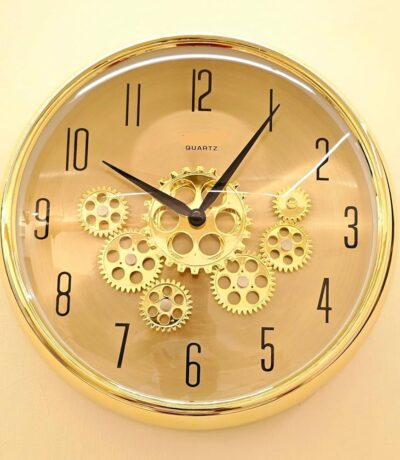 Wall Clock - Chrono Gear Golden Deco 1001