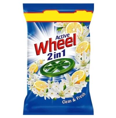 Wheel Active 2 in 1 Blue Detergent Powder,  (1 Kg)