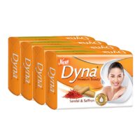 Dyna Sandal & Saffron Extracts Bathing Soap (4x100g)