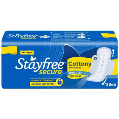 Stayfree Secure Cottony Regular Wings Sanitary Pad (Pack of 14)