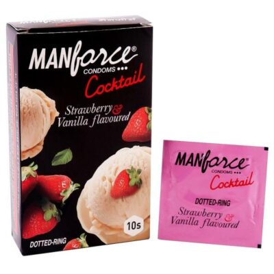 Manforce Cocktail ( Strawberry & Vanilla) Condom (10 Sheets)