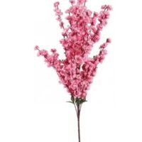 Peach Blossom Artificial Flower  (22 inch, Pack of 2, Flower Bunch)