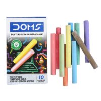 Doms Dustless Coloured Chalk Box Pack 10 Shades
