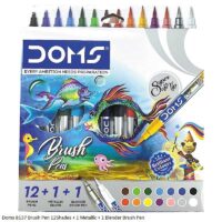 Doms Brush Pen 12Shades + 1Metallic Brush Pen + 1Blender
