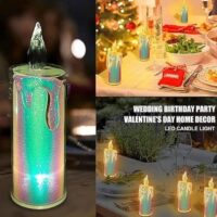 Rainbow LED Candles Flickering Flameless Candles Set of 1