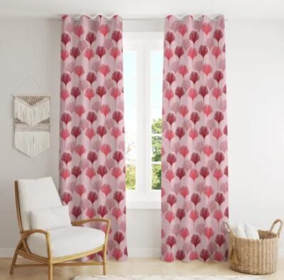 Door Curtains - Polyester Floral, 7 feet