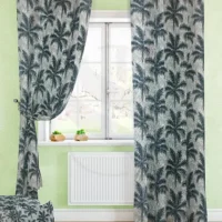 Door Curtains - Coco Tree Gray Shade Door Curtains, 7 feet
