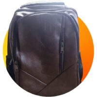 Large 35 L Laptop Backpack Leather Backpack For Men  (Brown)