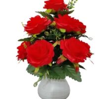Red Camellia Rose Artificial Flower