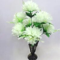 Dahalia Artificial Flower White 18 inch, Pack of 1