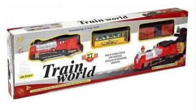 Train World Toy Train with Flash Lights and Music - 27 Piece Set
